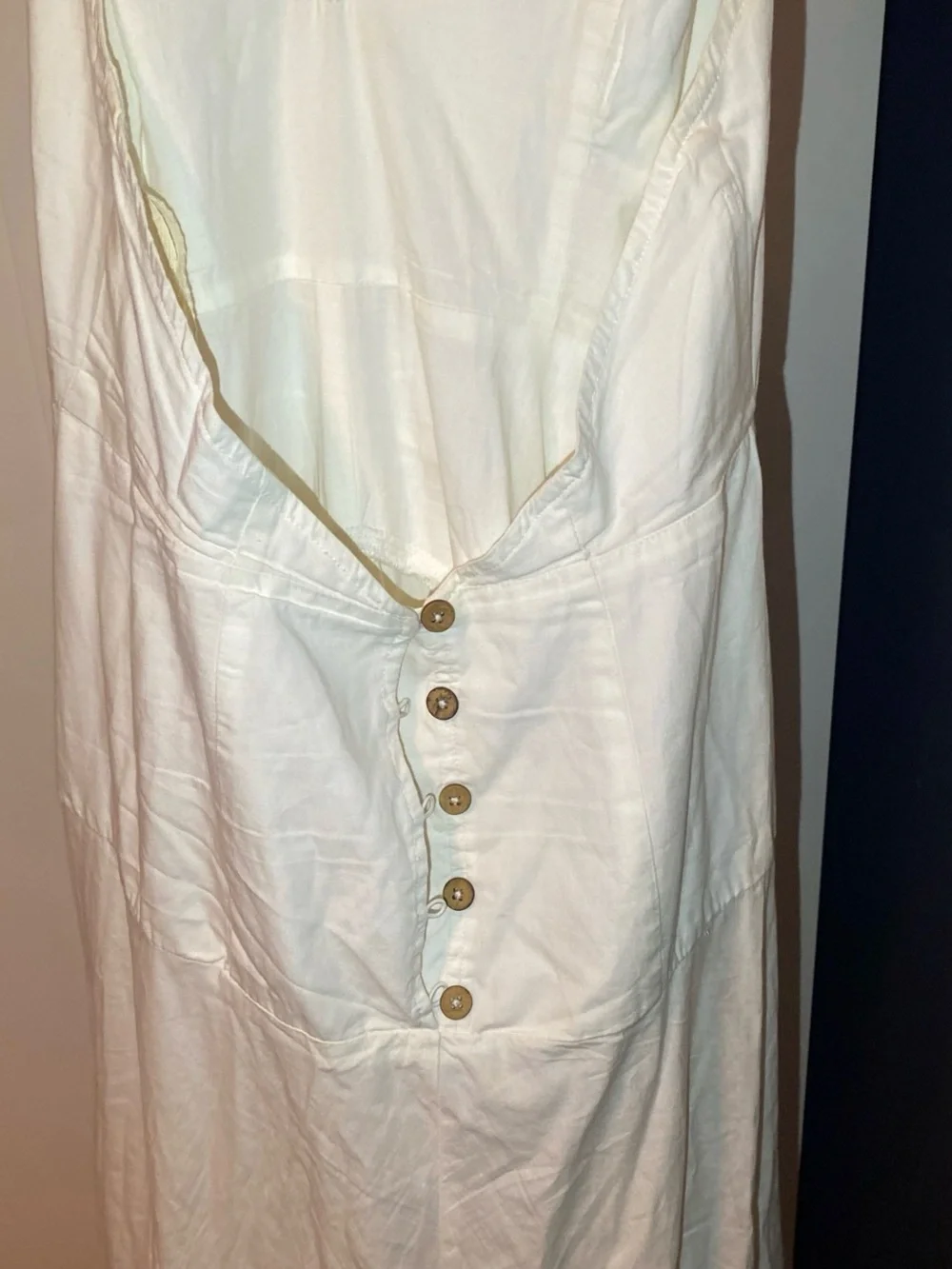 Free People Size XS Clara White Ruffle Dress Backless Maxi - Picture 4 of 7